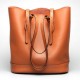 Ekphero Women Genuine Leather Handbag High End Tote Bag Bucket Bag