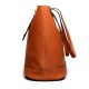 Ekphero Women Genuine Leather Handbag High End Tote Bag Bucket Bag