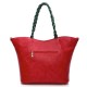 Women Multifunctional PU Leather Vintage Solid Rose Handbag