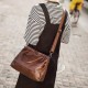 Vintage Women Handbag Soft Crossbody Bag Triple Compartments Shoulder Bags