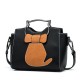 Women Cute Cat Pattern Handbag Large Capacity Leisure Shoul