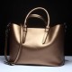 Soft Genuine Leather Women Solid Handbag