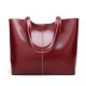 Women Simple Retro Pu Leather Tote Bag Handbag