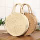 Women Hand Woven Bag Round Rattan Straw Bohemia Style Beach Circle Beach Bags