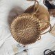 Women Hand Woven Bag Round Rattan Straw Bohemia Style Beach Circle Beach Bags