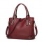 Women Faux Leather Large Capacity Tote Bag Solid Handbag Leisure Crossbody Bag