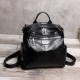 Women Vintage Oil Wax Multi-function Backpack Handbag