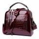 Women Patent Leather Seashell Bag Portable Diagonal Bag