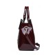 Women Fashion Portable Patent Leather Handbag