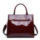 Women Fashion Portable Patent Leather Handbag