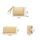 6 PCS Women PU Leather Handbag Vintage Leisure Crossbody Bag Solid Shoulder Bag