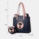 2PCS Women Fashion Crossbody Bag Cat Pattern Handbag