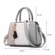 Stitching PU Leather Designer Purses and Handbag Casual Shoulder Bag Warm Sweet Tote with Tassels for Women Daily