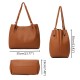 2pcs Women Leather Large Shoulder Messenger Shopping Bag Purse Handbag Tote