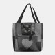 Women Felt Cute 3D Three-dimensional Black Cat Inside Jeans Pattern Shoulder Bag Handbag Tote