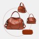 Women Genuine Leather Cowhide Vintage Travel Outdoor Multi-carry Large Capacity Storage Bag Handbag Crossbody Bag