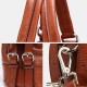 Women Genuine Leather Cowhide Vintage Travel Outdoor Multi-carry Large Capacity Storage Bag Handbag Crossbody Bag