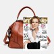 Women Genuine Leather Cowhide Vintage Travel Outdoor Multi-carry Large Capacity Storage Bag Handbag Crossbody Bag