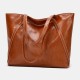 Women PU Leather Spring Vintage Large Capacity Shoulder Bag Handbag Tote