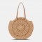 Women Simplicity Stripe Straw Bag Handbags Tote Retro Beach Bag