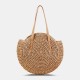 Women Simplicity Stripe Straw Bag Handbags Tote Retro Beach Bag