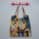 Women Abstract Figures Pattern Print Handbag Shoulder Bag Lightweight Shopping Cloth Bags