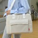 Women Canvas Solid Color Large Capacity 14 inch Laptops Bag Multi-compartment Handbag Briefcase